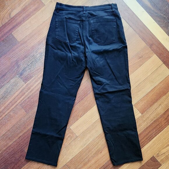 NWOT Gloria Vanderbilt Black "Amanda" Straight Leg Denim Size 8 - Picture 10 of 13